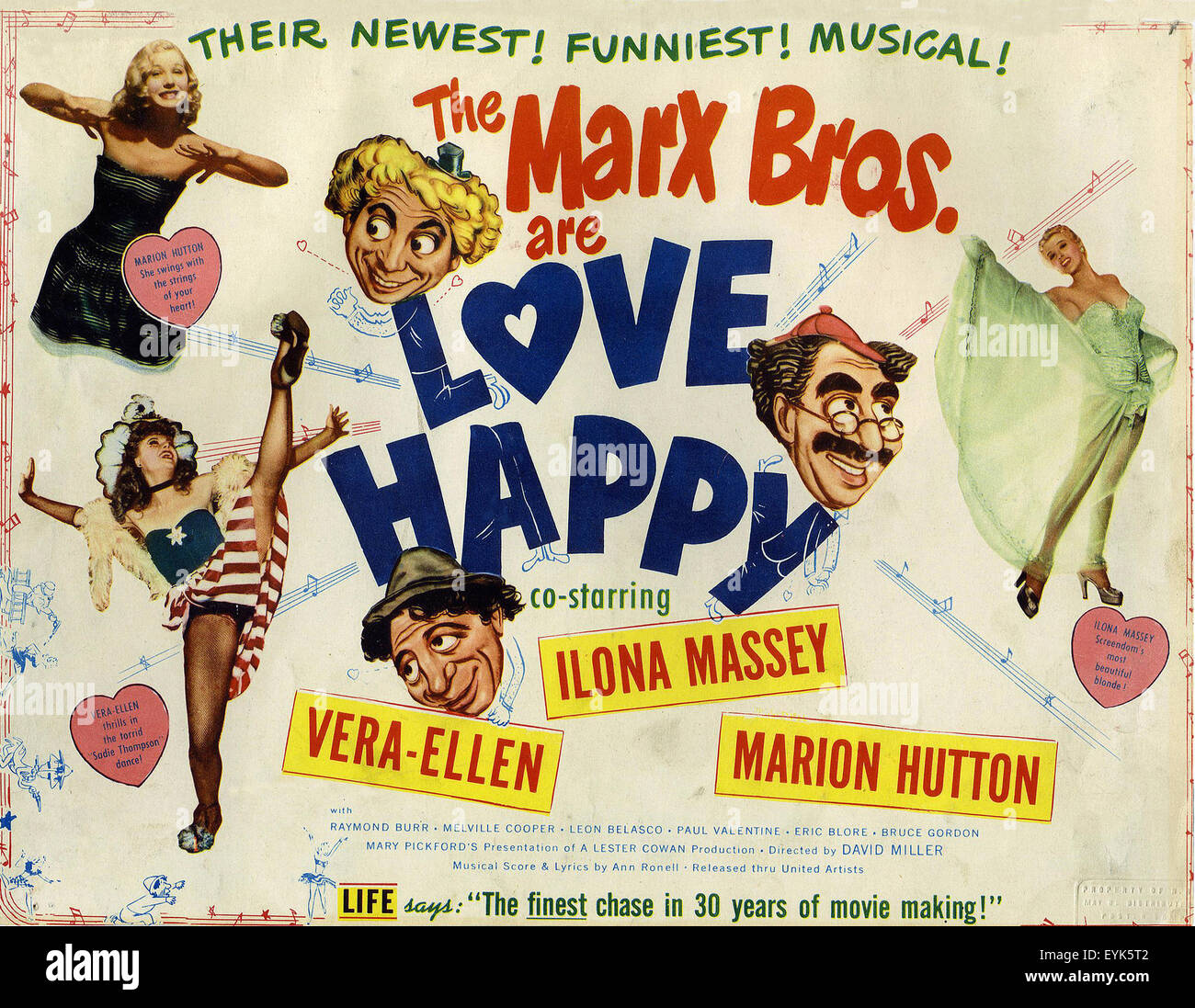 Liebe glücklich - Marx Brother - Filmplakat Stockfoto