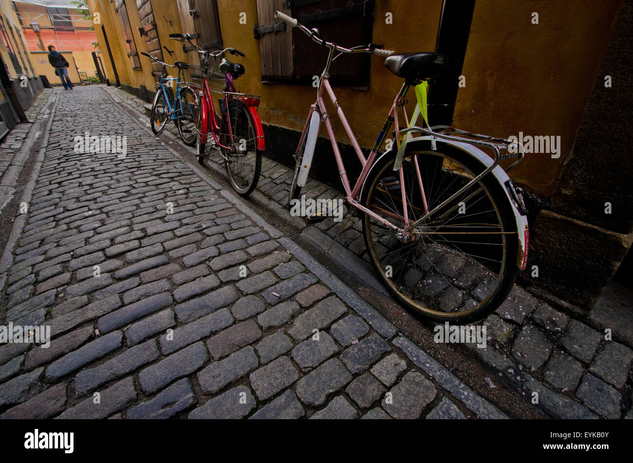 Junge und moderne Atmosphäre in Stockholm. Stockfoto