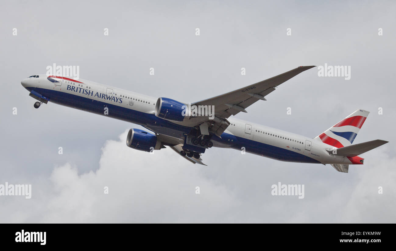 British Airways Boeing 777 G-STBG vom Flughafen London-Heathrow LHR Stockfoto