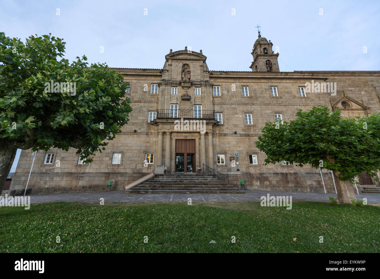 Fassade des Parador de Monforte de Lemos, Lugo Provinz, Galicien, Spanien Stockfoto