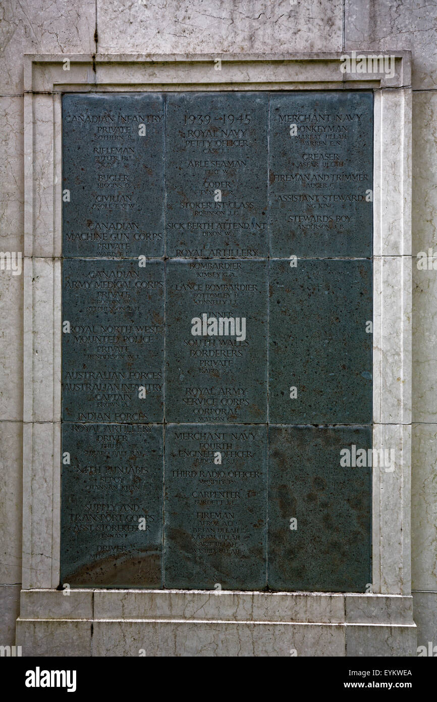 Panel 8 von 8 auf die vier Arme des Russland-Denkmal am Brookwood Soldatenfriedhof Stockfoto