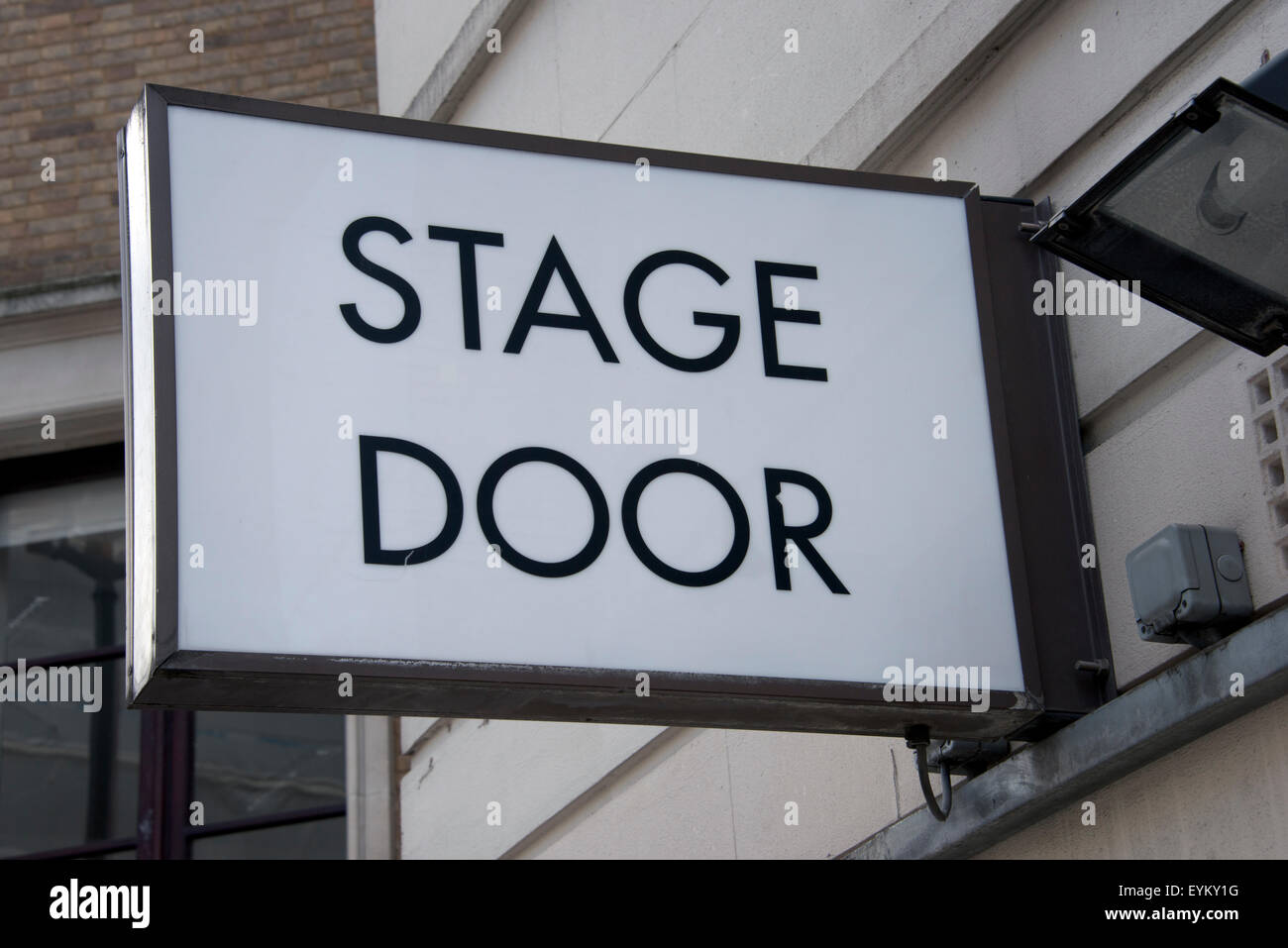 Bühne-Türschild Stockfoto