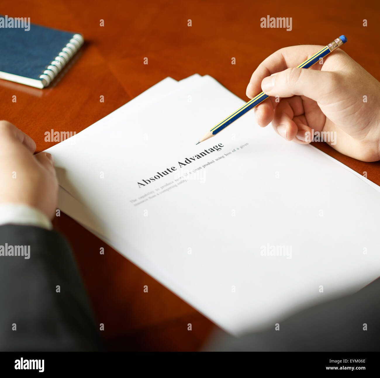 Absoluter Vorteil Definition Zusammensetzung Stockfoto