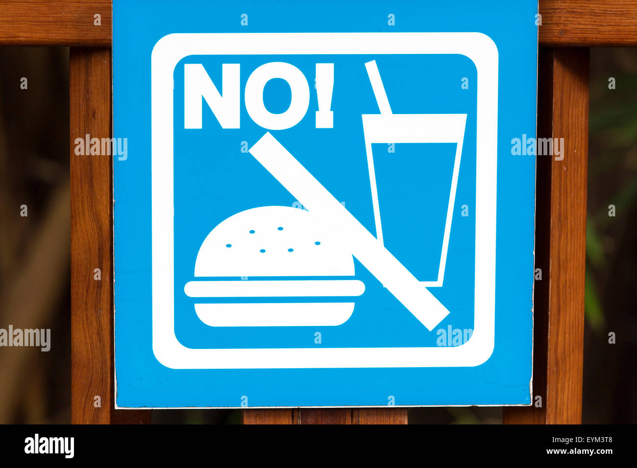 Zeichen, Essen und Trinken verboten, Stockfoto