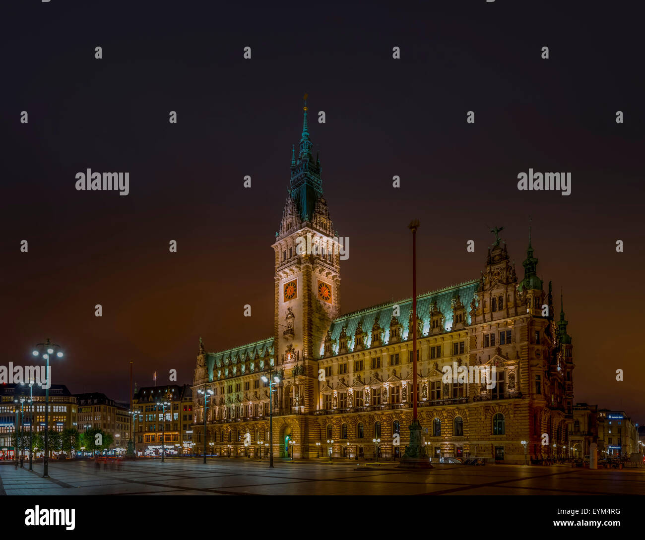 Deutschland, Hamburg, Stadtzentrum, Rathausmarkt, Rathaus, Stockfoto