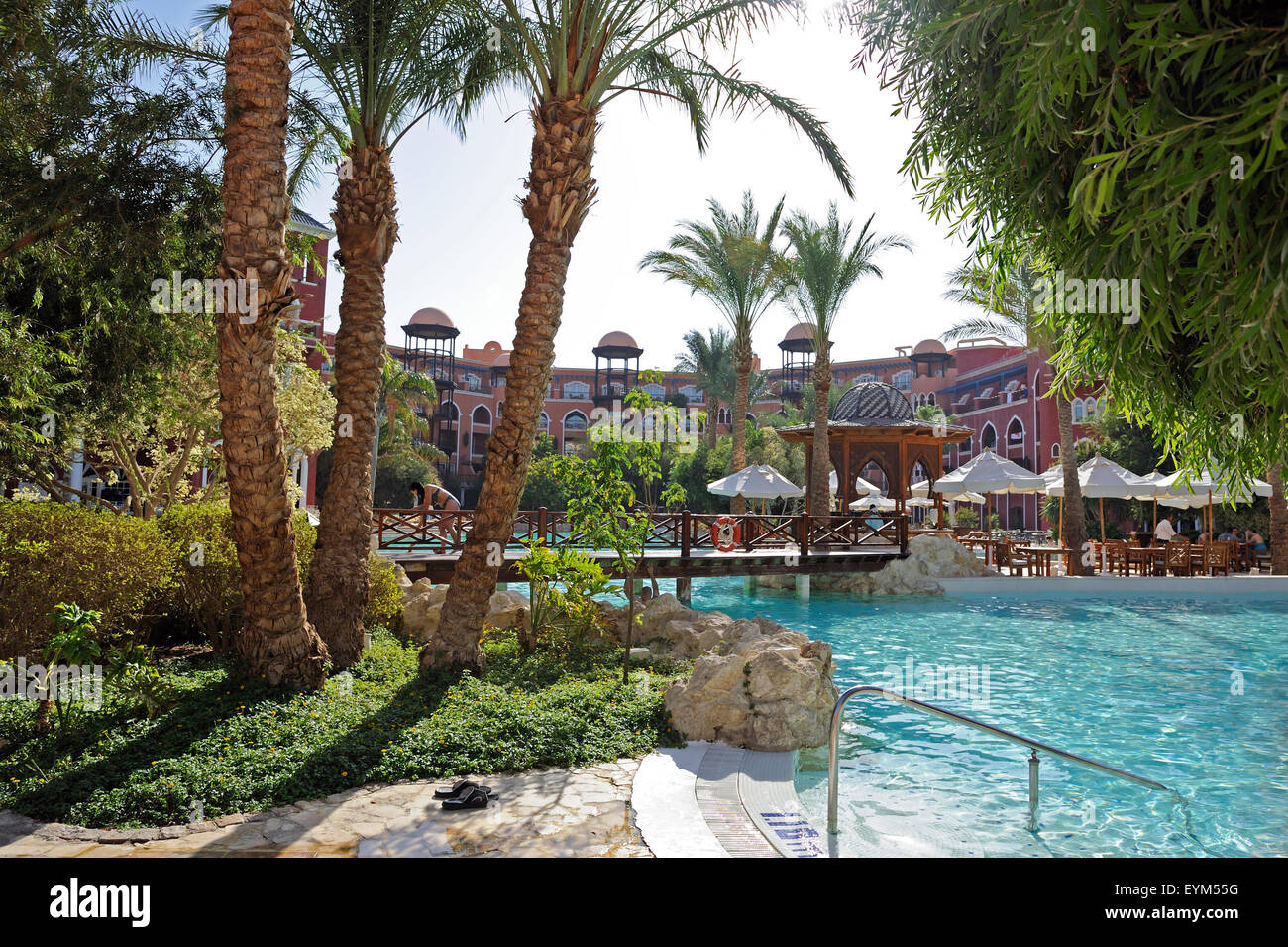 Hotel-Layout des Grand Resort in Hurghada am Roten Meer in Ägypten, Stockfoto