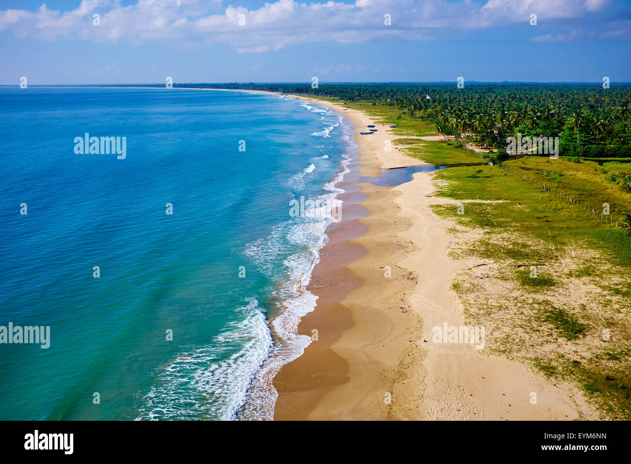 Sri Lanka, Ceylon, Eastern Province, Ostküste, Passekudah, Kalkudah Strand, Luftbild