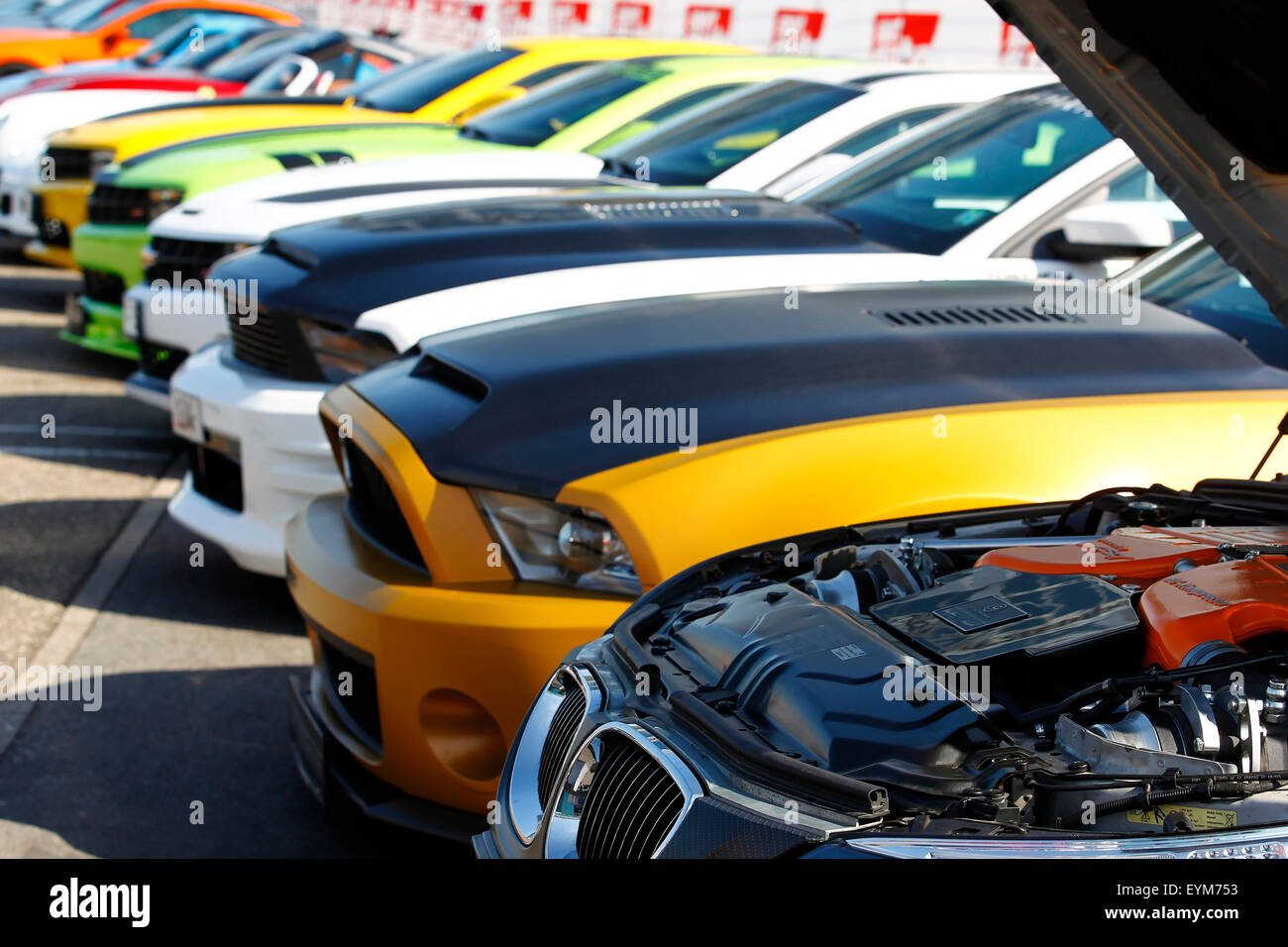 Autos, Details, stehend, Tuner GP und Drift-Challenge 2011, Stockfoto