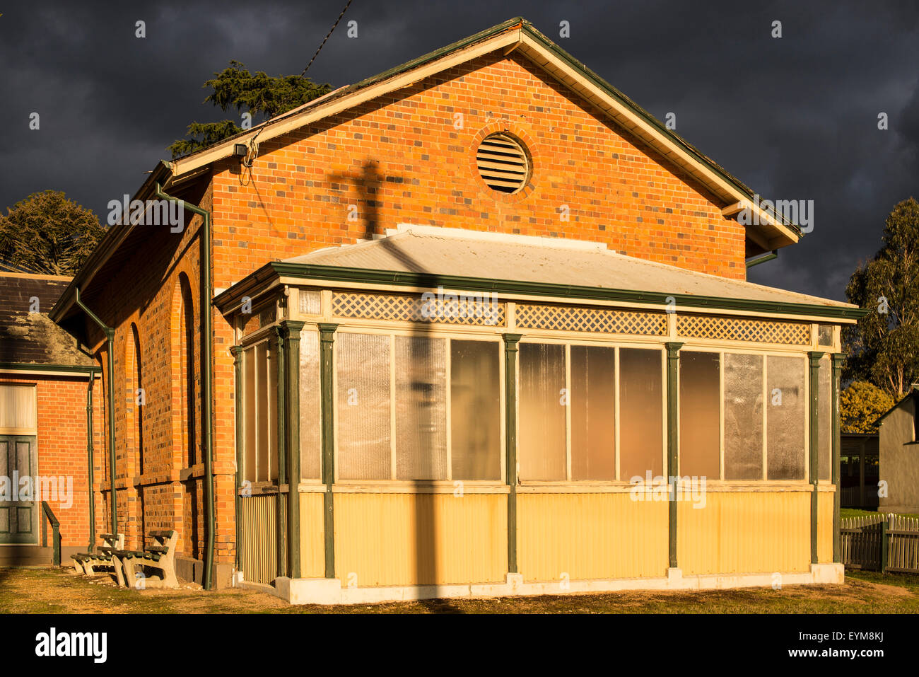 Alte Schule, Smythesdale, Victoria Stockfoto