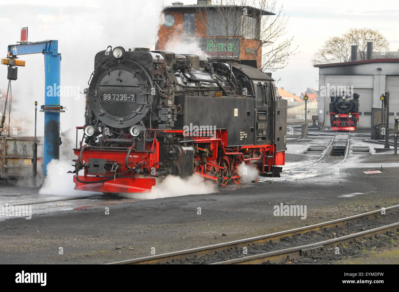 Wernigerode, HSB, Schmalspur, Dampfmaschinen Stockfoto