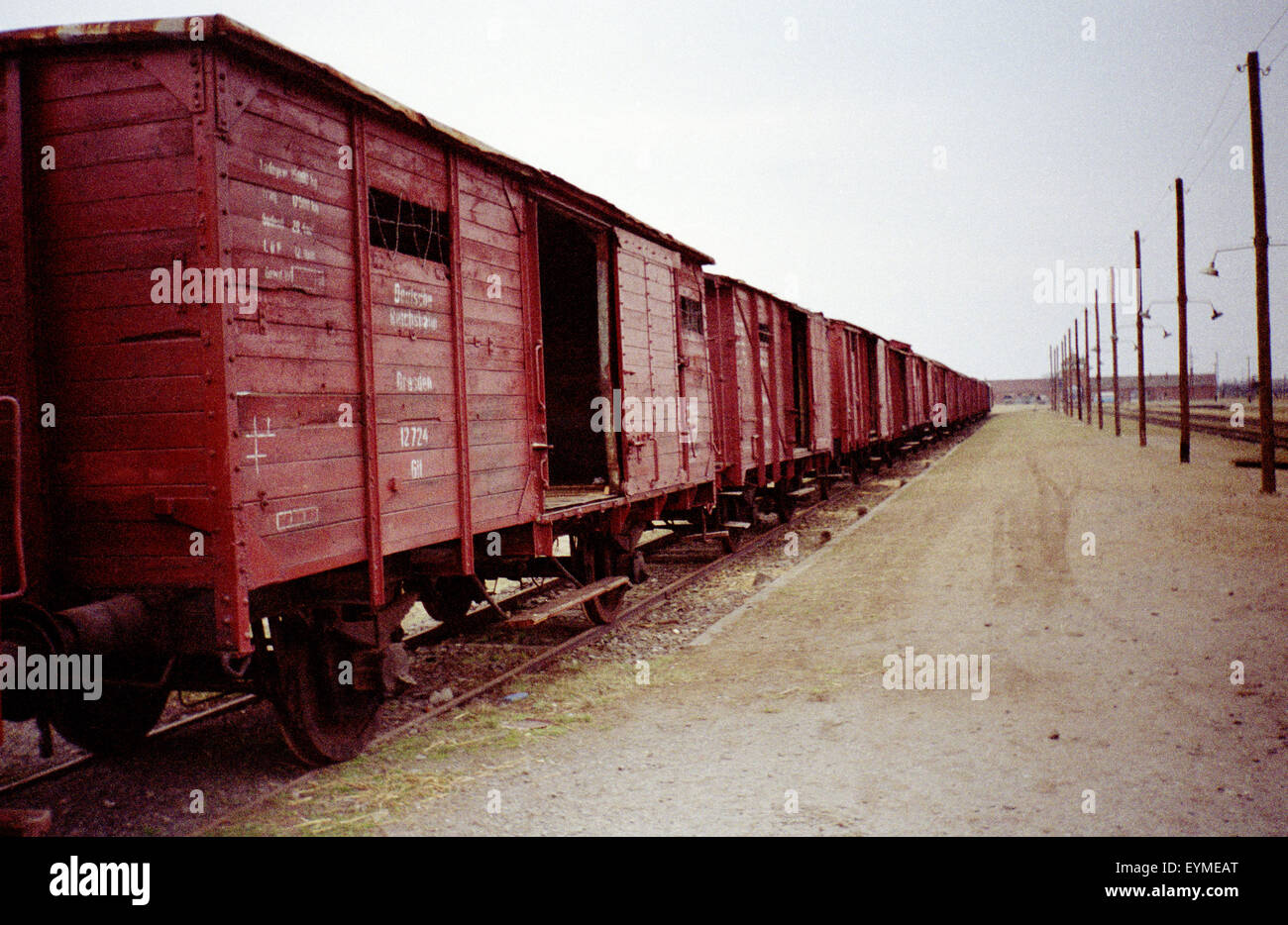 Auschwitz-Birkenau zu trainieren Stockfoto