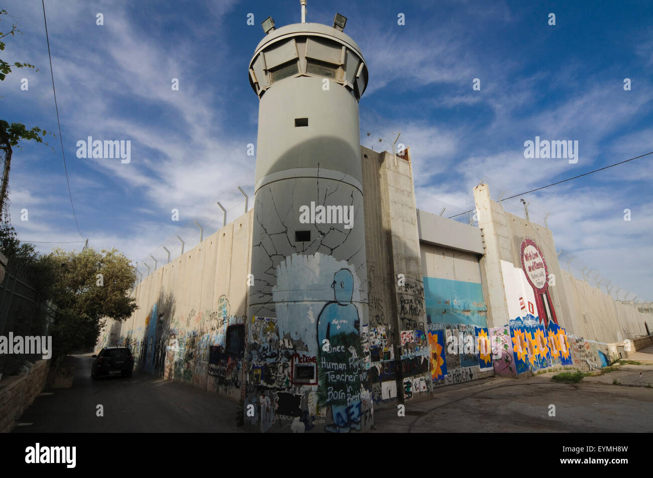 Grenzmauer in Bethlehem, Palästina, West Jordan Land, Westjordanland, Israel Stockfoto