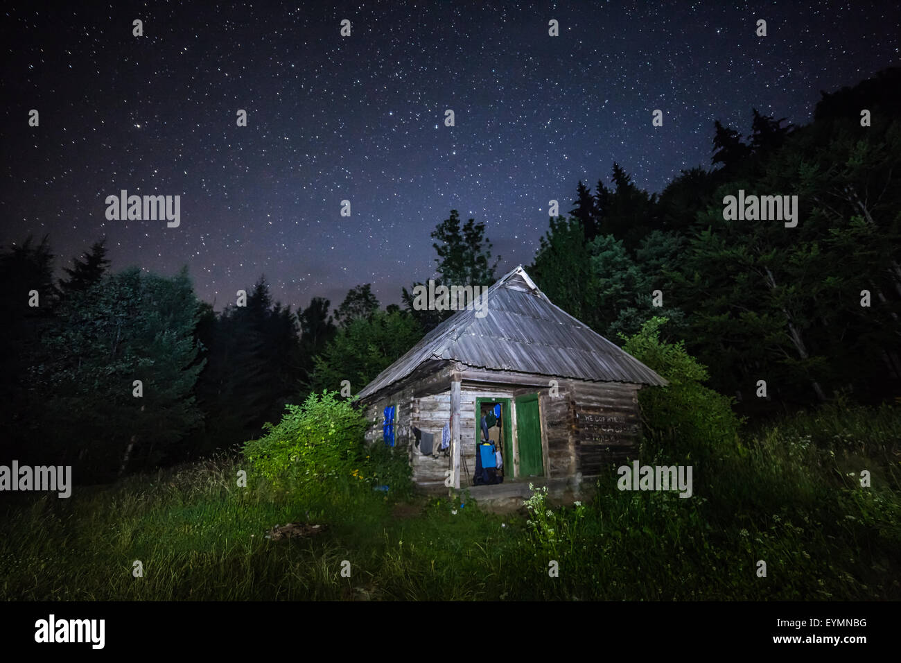 Haus unter den Sternen Stockfoto