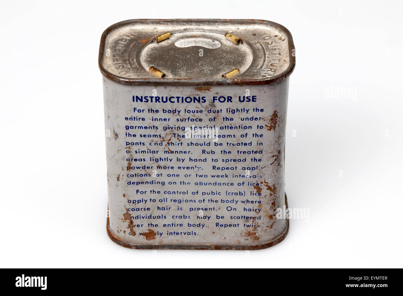 Amerikanische Insektizid für Kriegsgefangene, 2. Weltkrieg Stockfoto