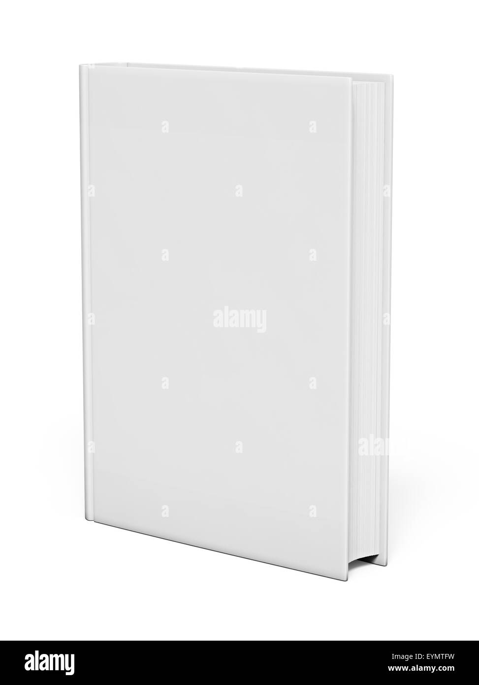 Isolierten weißen leeres Buch auf weiß Stockfoto