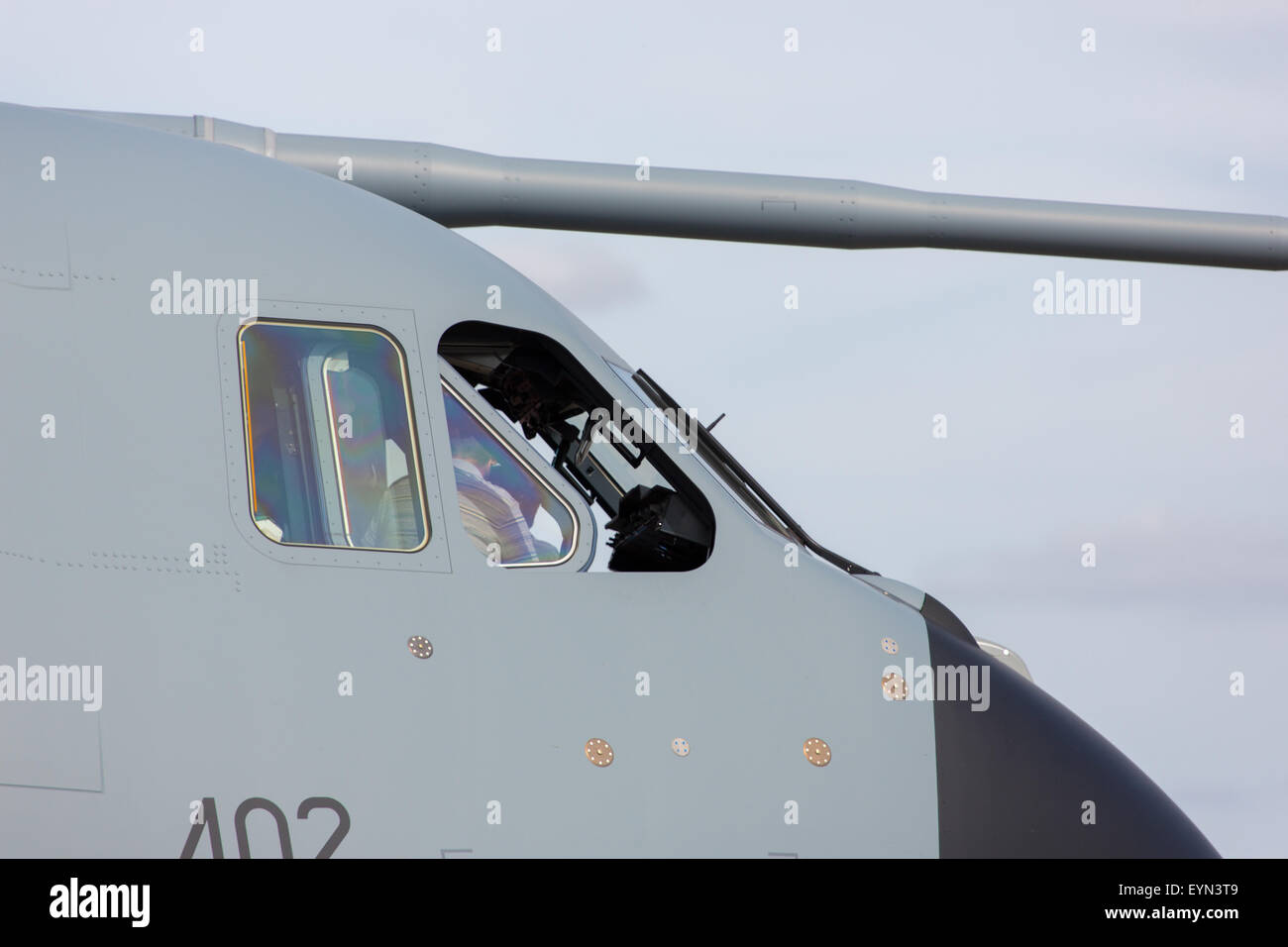 Der Airbus A400 Atlas am Royal International Air Tattoo an RAF Fairford. Die RAF Transportflugzeug wurde für die Öffentlichkeit zugänglich Stockfoto