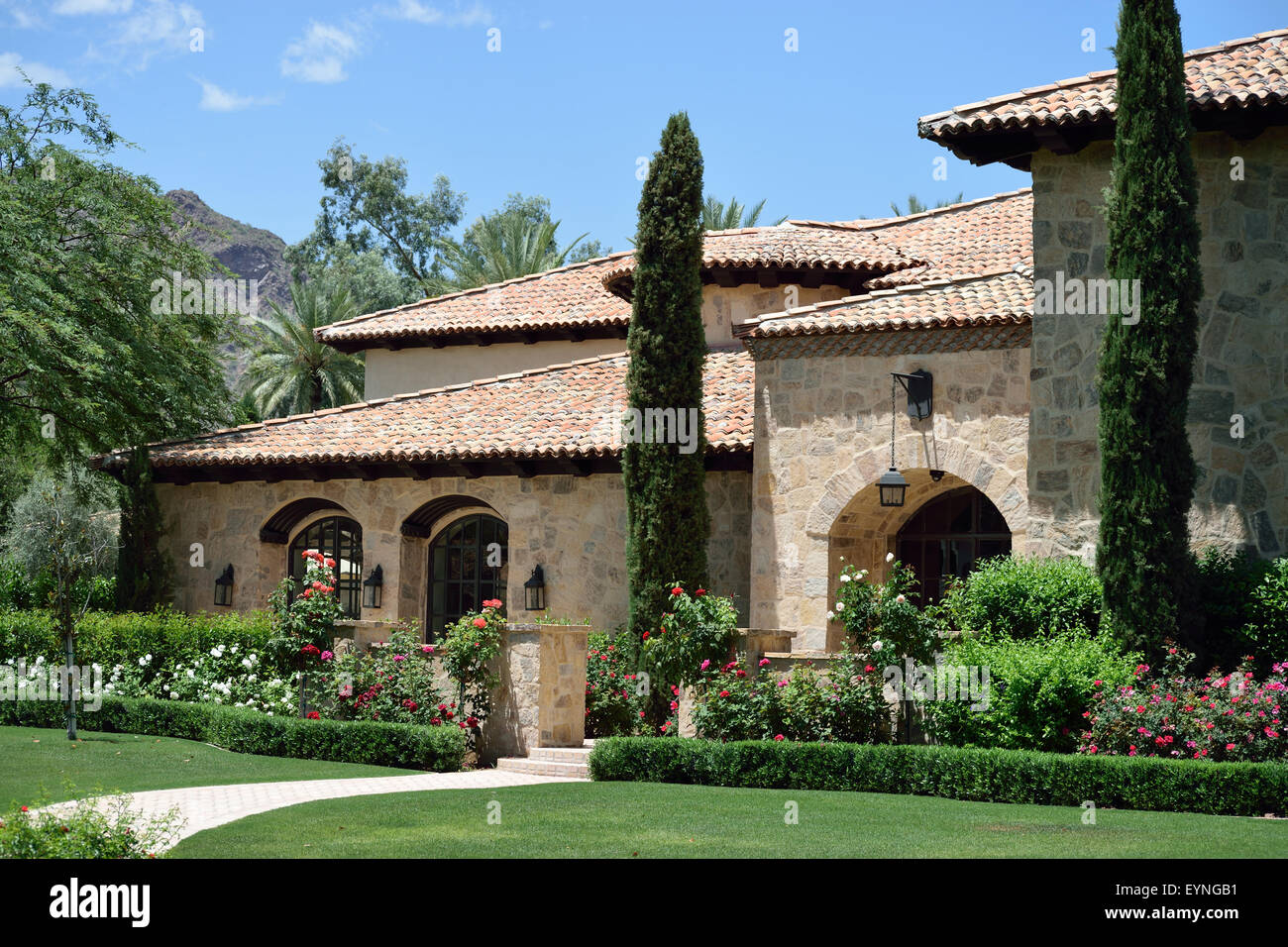 Villa Im Toskanischen Stil Stockfotografie Alamy