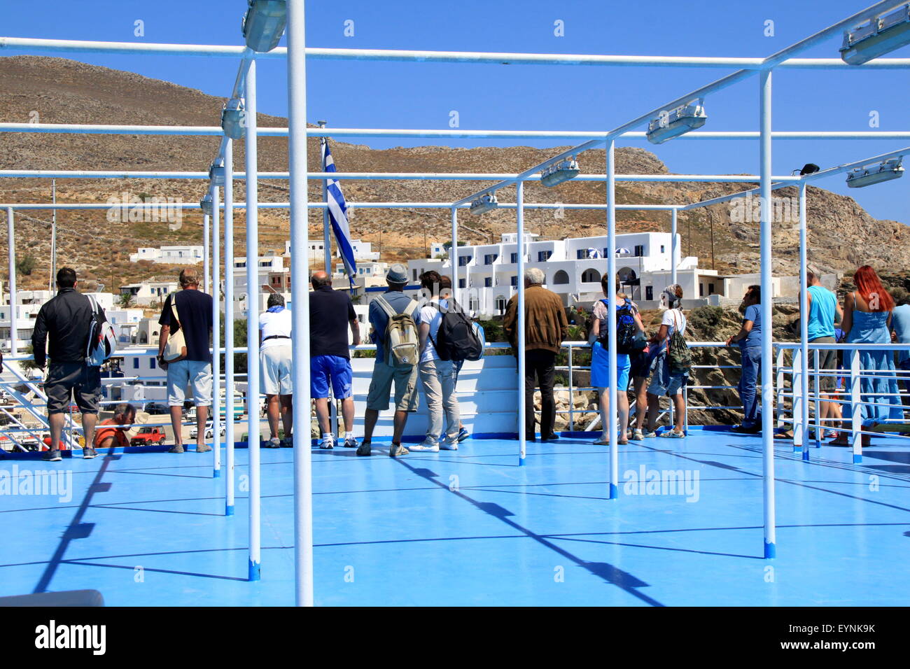 Verlassen Folegandros. Kykladen-Insel. Griechenland Stockfoto