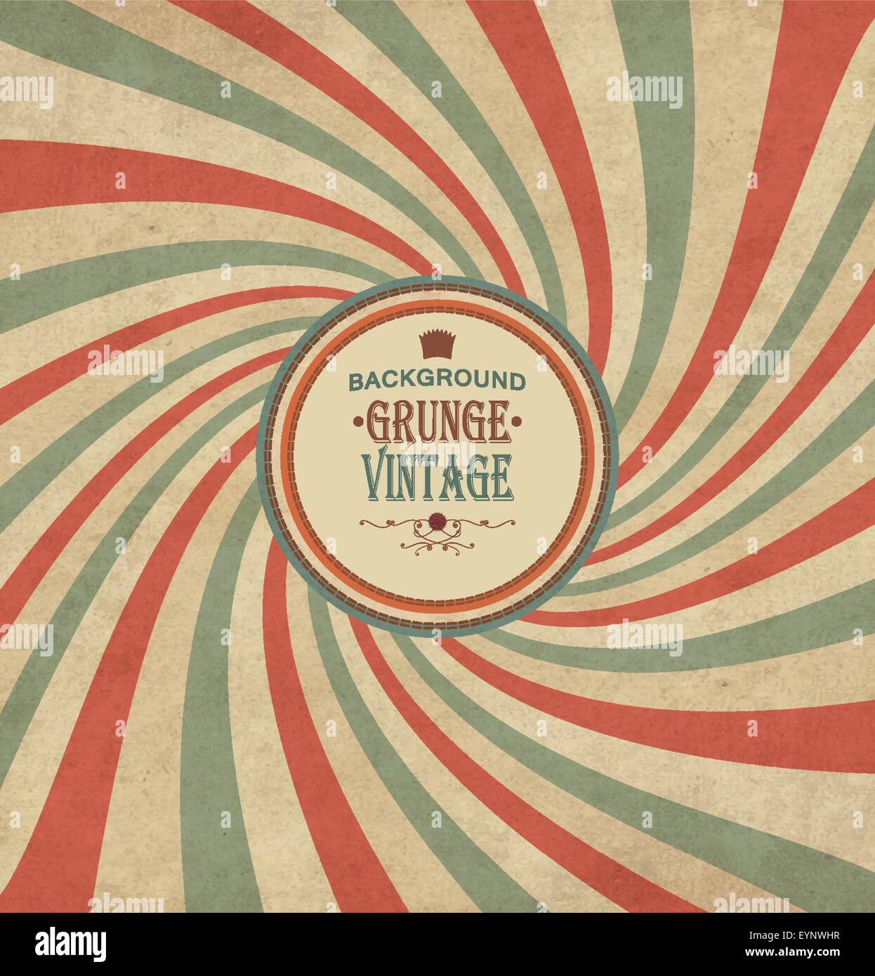 Vintage-Rahmen mit strahlenden Grunge Hintergrund und Titel Inschrift Stock Vektor