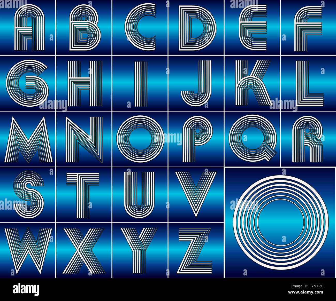 ABC Alphabet Buchstaben und Zahlen Designset Stock-Vektorgrafik - Alamy