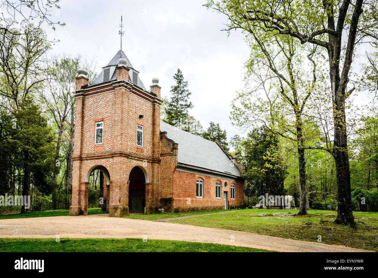 Pfarrkirche St. Peter, 8400 St. Peters Gasse, in der Nähe von Talleysville, New Kent, Virginia Stockfoto