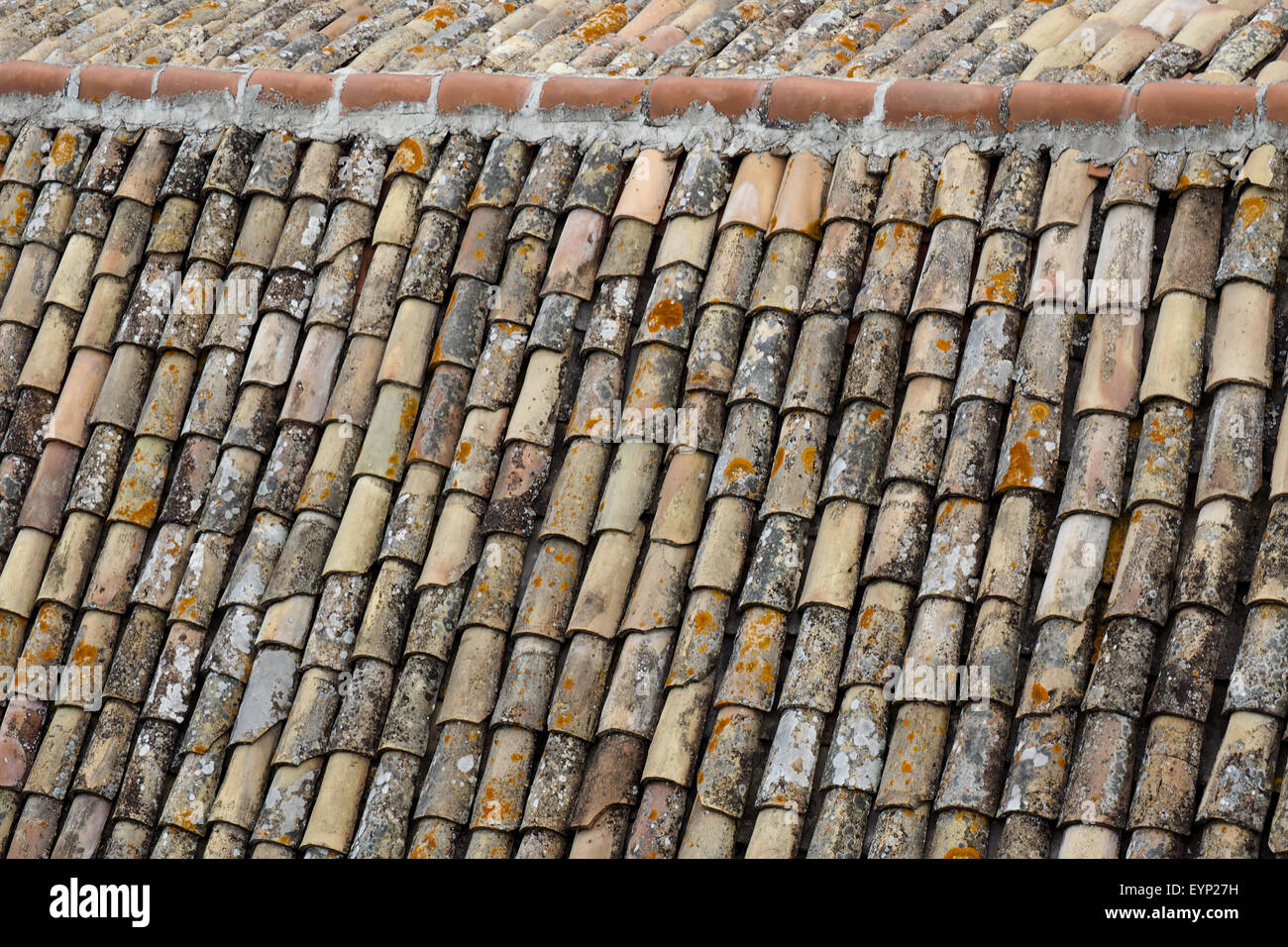 Terrakotta-Dach. Stockfoto