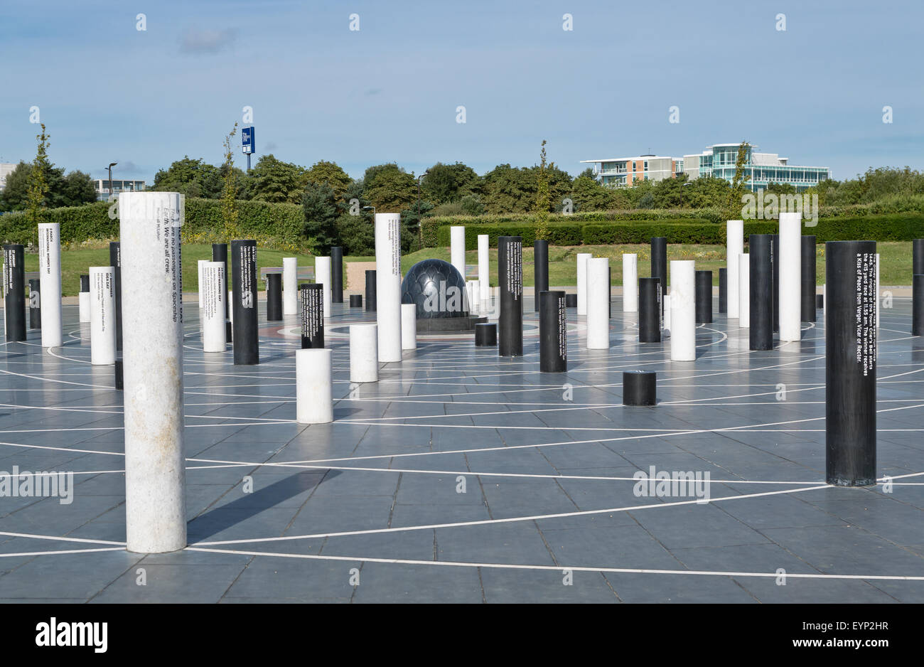 Das Milton Keynes Rose Plaza in Campbell Park Stockfoto
