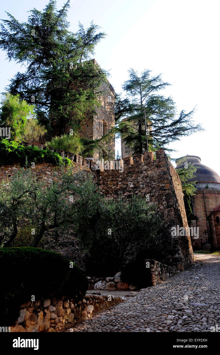 Piera Castle, auch bekannt als Castell de Jaume I. X. Jh.. Alte Stadt von Piera, ANOIA, Provincia de Barcelona. Katalonien, Spanien Stockfoto