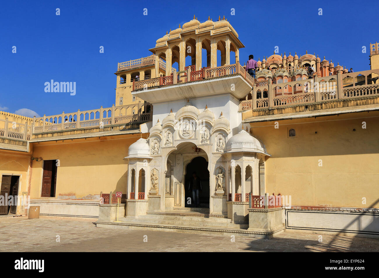 Hawa Mahal, rosa Stadt Jaipur, Indien Stockfoto