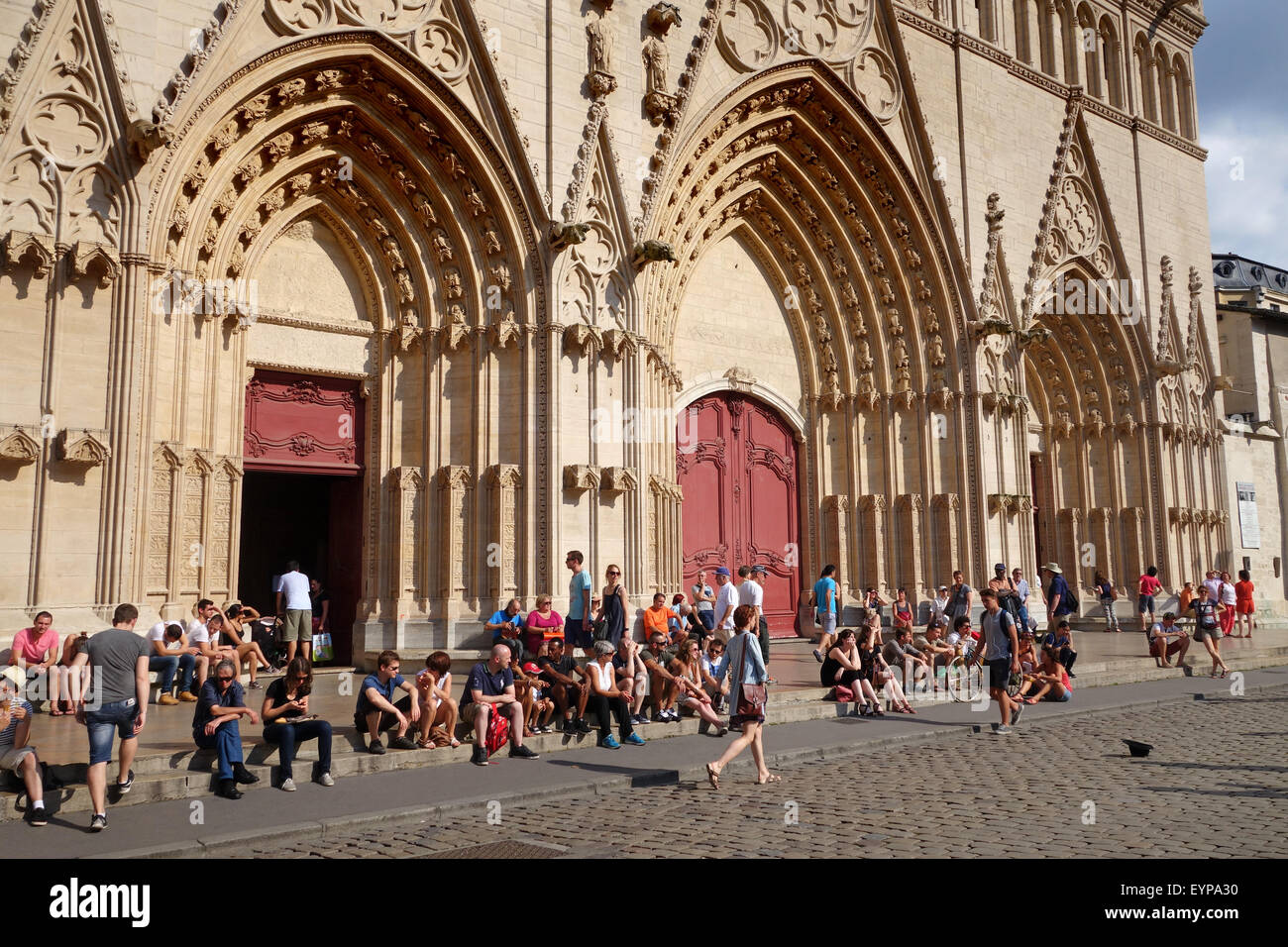 Cathedrale St-Jean-Kathedrale in Lyon Frankreich Stockfoto