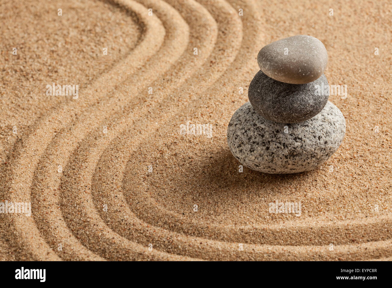 Japanischer Zen-Steingarten Stockfoto