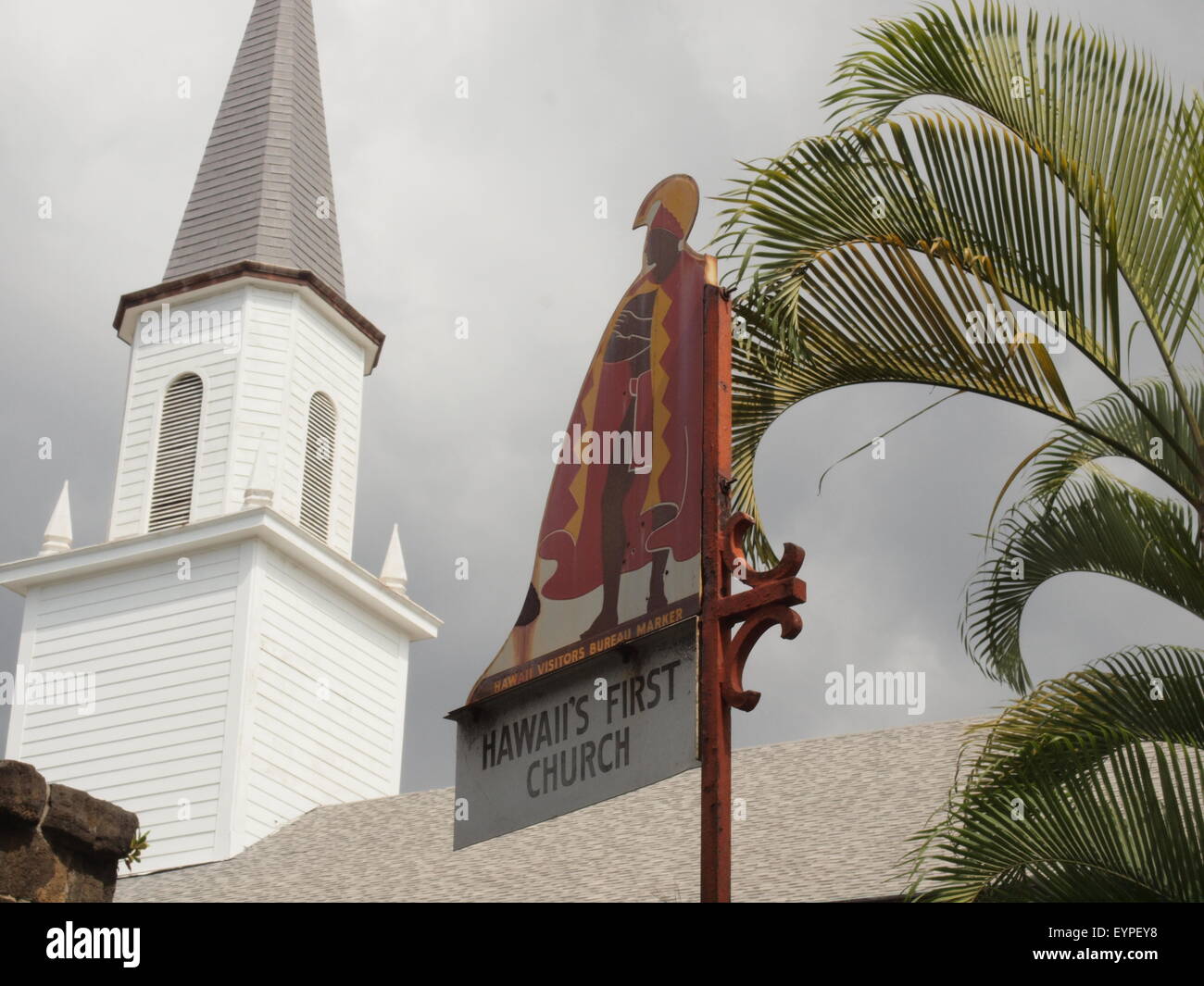 Mokuaikaua Kirche Kailua-Kona Stockfoto