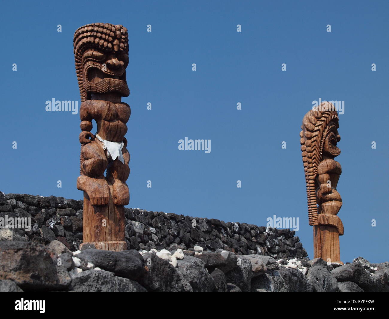 Hawaiian Totem Stockfoto