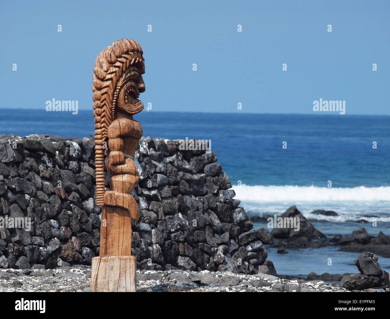 Hawaiian Totem auf der Big Island Stockfoto