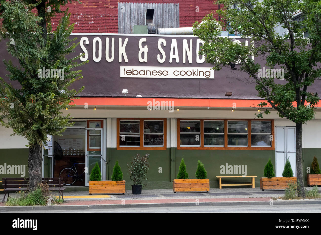 Souk & Sandwich, ein libanesisches Restaurant in Lower Manhattan in New York City Stockfoto
