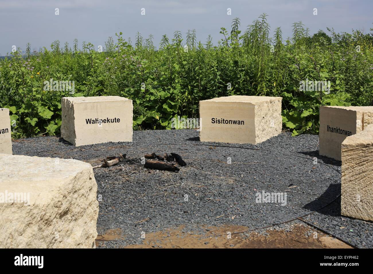 Ein Teil des Rates Brände übersehen bei Pilot Knob Erhaltung in Mendota Heights, Minnesota. Stockfoto