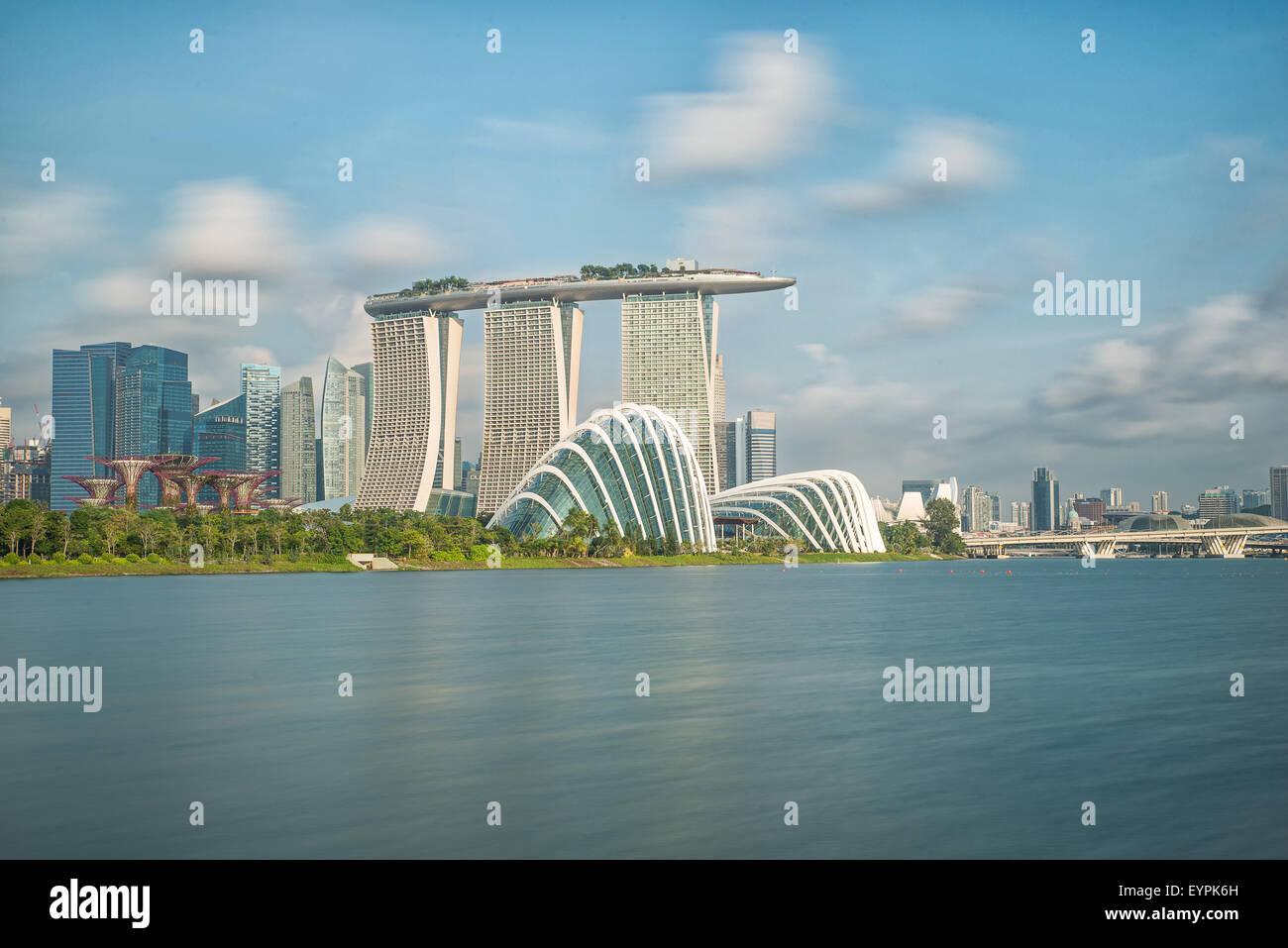 Skyline von Singapur im moring Stockfoto