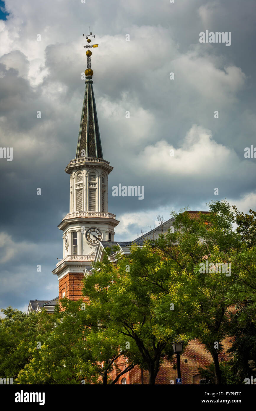 Turm des Rathauses, in Alexandria, Virginia. Stockfoto