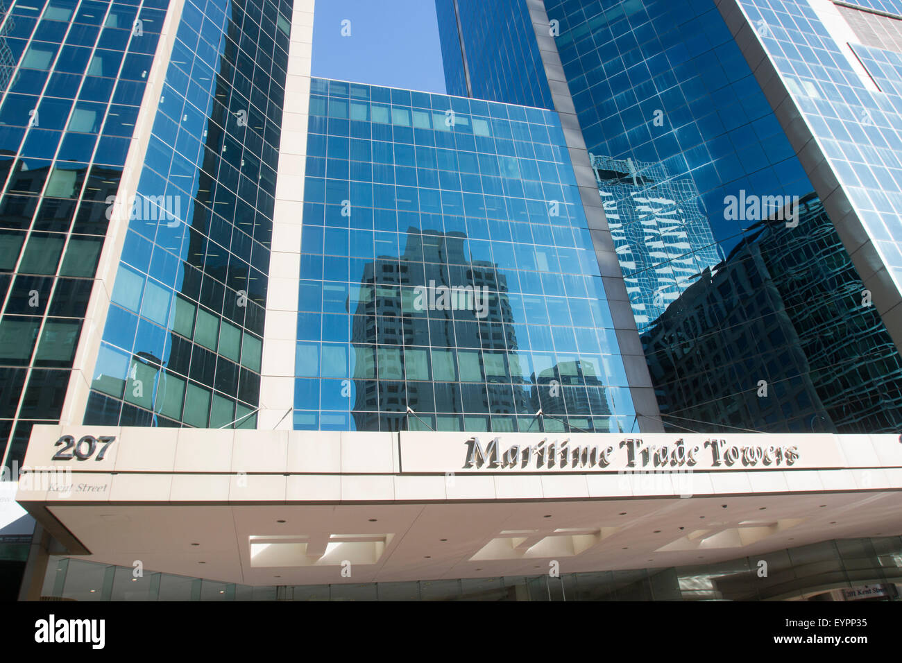 Maritime Trade Towers Gebäude an 207 Kent street in Sydney City centre, new-South.Wales, Australien Stockfoto