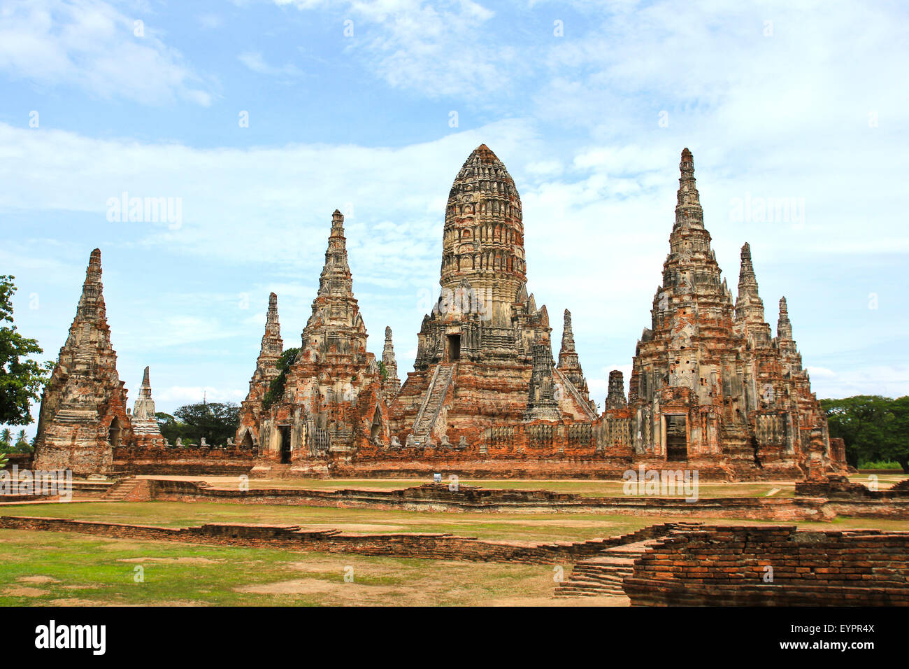Alte Tempel Wat Chaiwatthanaram der Provinz Ayutthaya, Thailand. Stockfoto