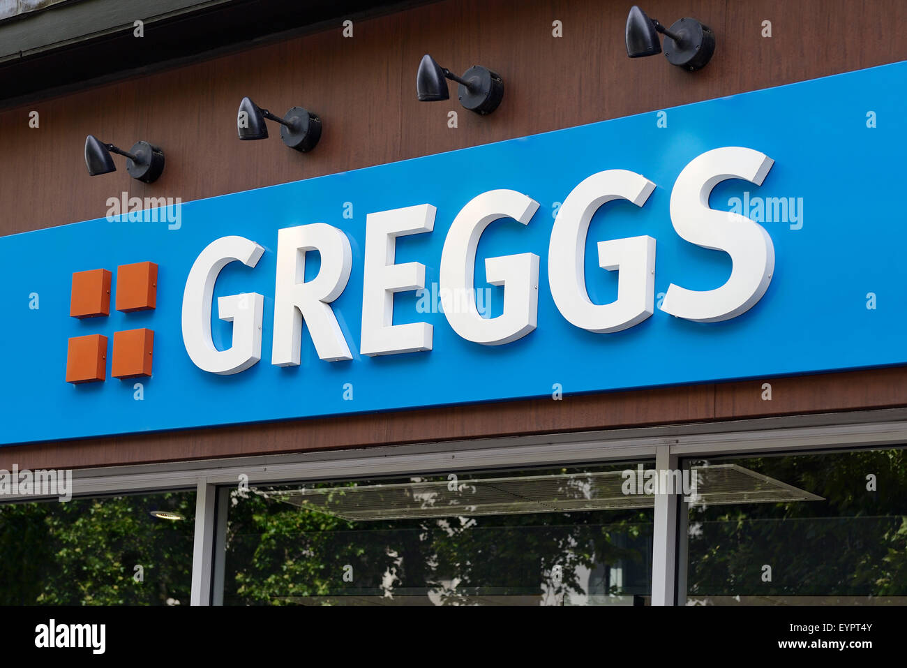 Greggs, bereit zu Essen Outlet, Großbritannien Stockfoto