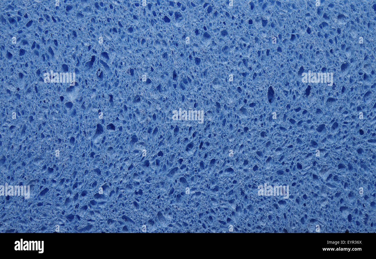Abschnitt der blauen Schwamm Textur für Hintergründe Stockfoto