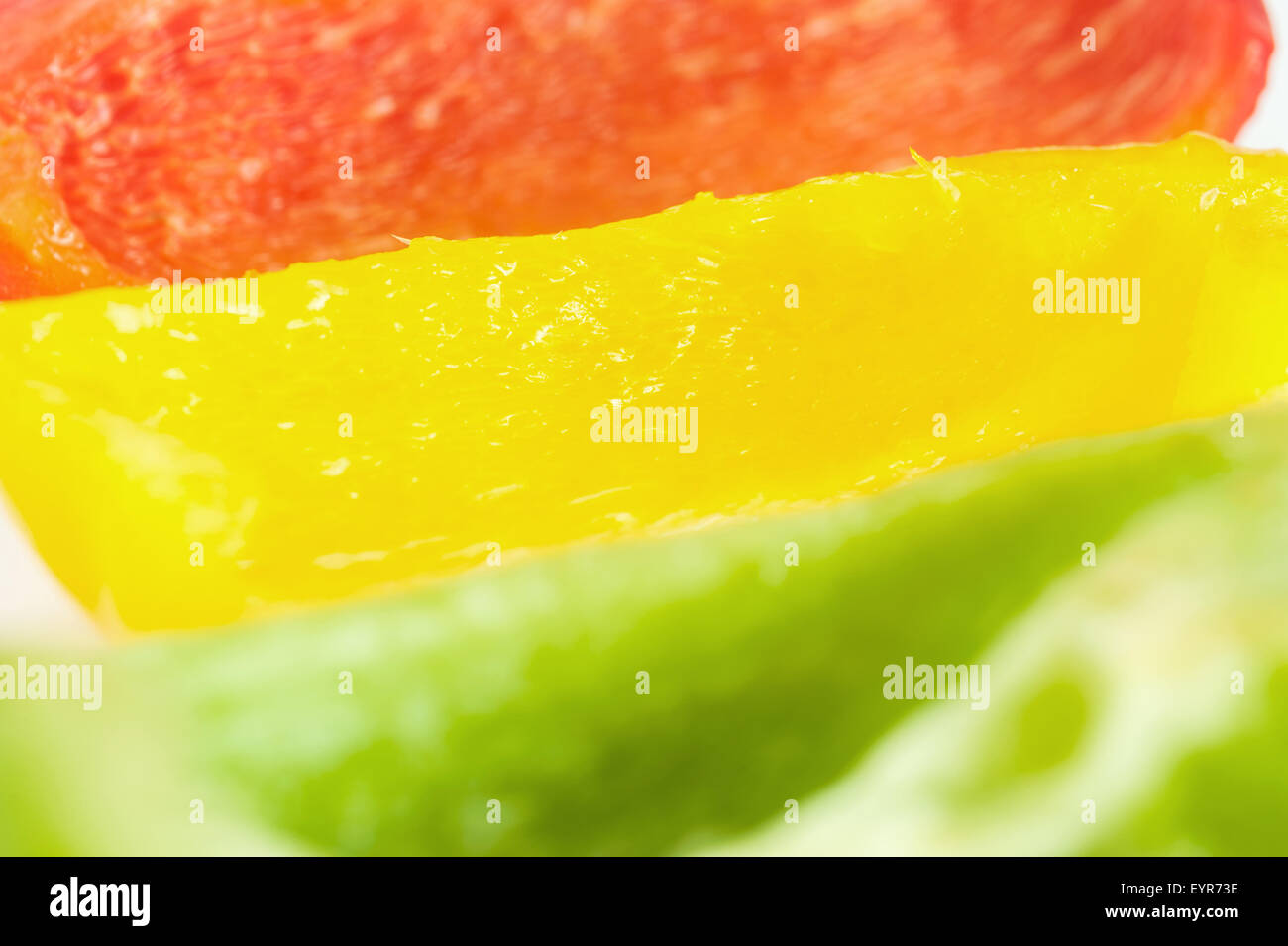 Abstrakte Gemüse, rot, grün, gelb, Hintergrund, selektiven Fokus Stockfoto