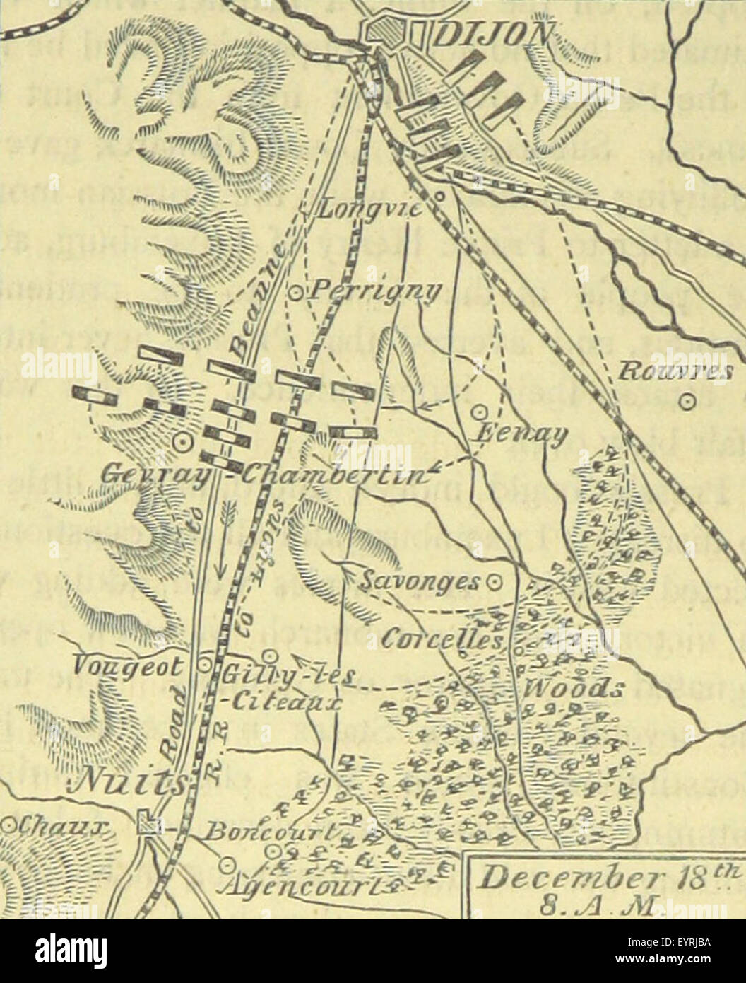 Dieses Bild, das auf Seite 80 von „Cassell's Illustrated History of“ aufgenommen wurde, zeigt eine Karte, die wichtige historische Regionen oder Ereignisse hervorhebt und eine visuelle Darstellung einer bedeutenden historischen Periode bietet. Stockfoto