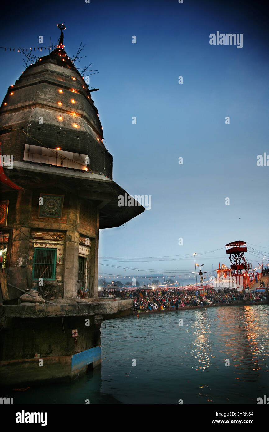 Asien, Indien, Uttarakhand, Hardiwar, Ganges Stockfoto