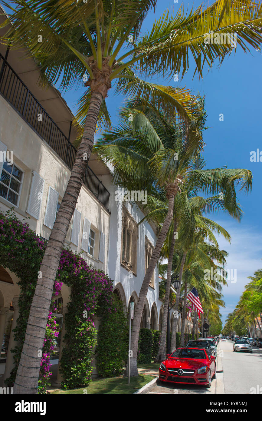 MEDITERRANEN STIL EINKAUFEN ARCADE WORTH AVENUE PALM BEACH FLORIDA USA Stockfoto