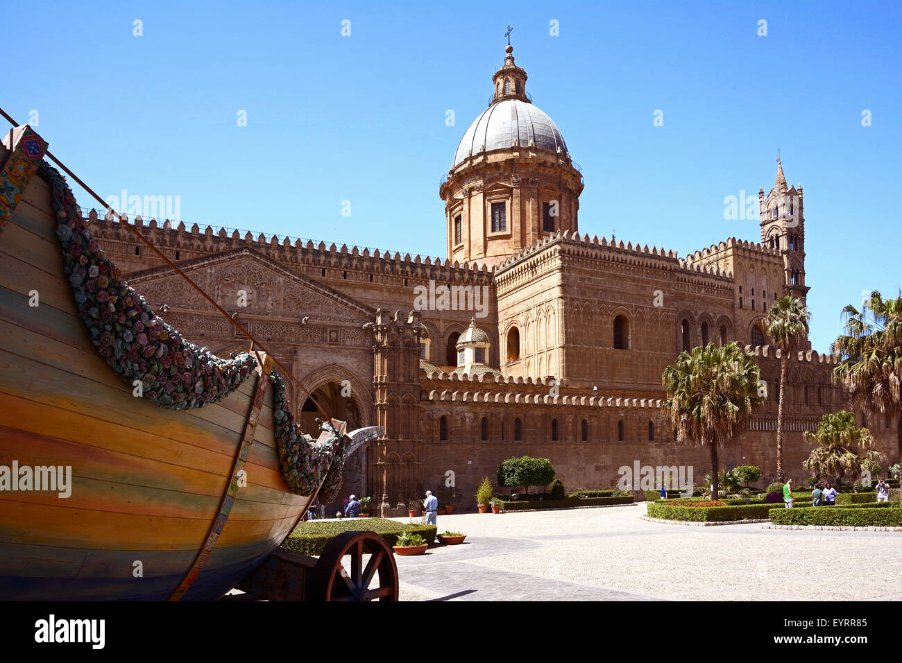 Sizilien, Domplatz mit der Kathedrale von Palermo Stockfoto