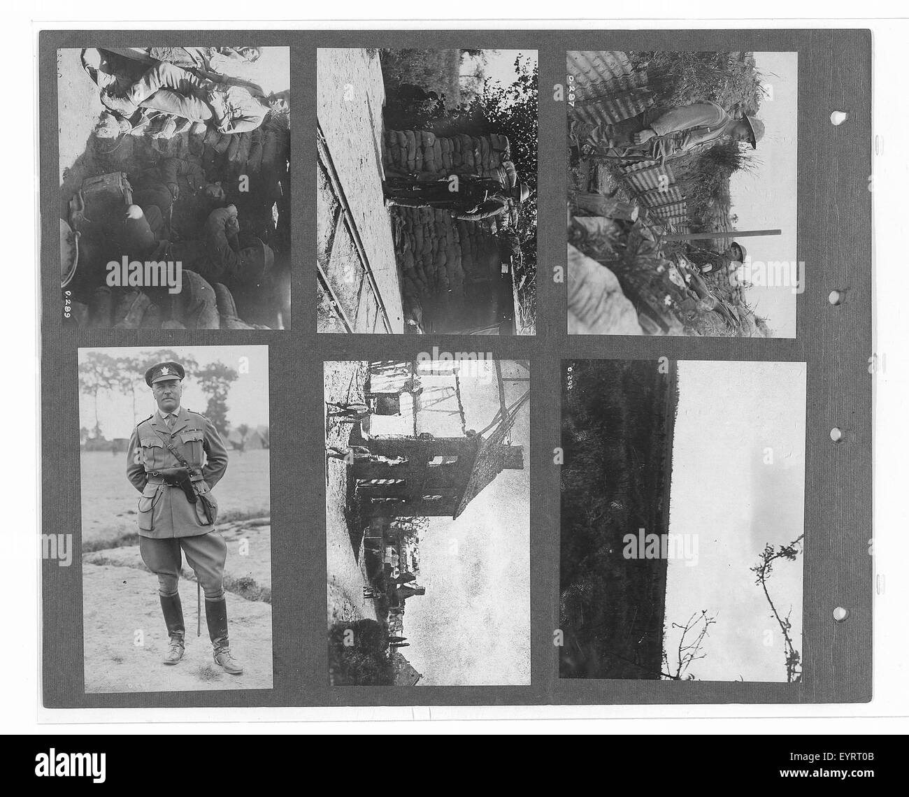 Dieses Bild aus der Sammlung des Canadian war Memorials Fund zeigt eine Fotografie der offiziellen Kriegsfotos Kanadas, die Momente aus dem Ersten Weltkrieg hervorheben, die zur historischen Dokumentation aufgenommen wurden. Stockfoto