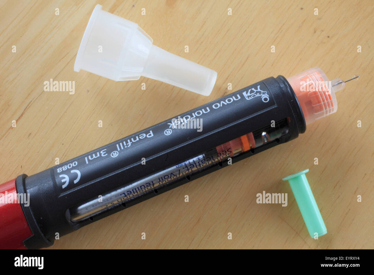 Insulin-Pen, Diabetes-Behandlung, Stockfoto