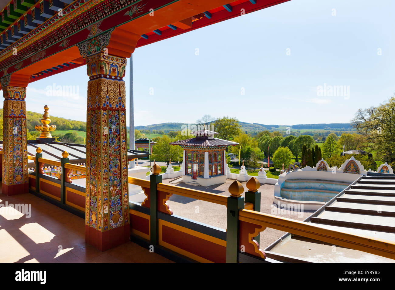 Tempel von einem tausend Buddhas, Galerie, Frankreich, La Boulaye Stockfoto